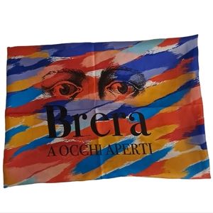 Trussardi for Brera with Open Eyes 90 x 90 cm Muticolor Silk Scarf